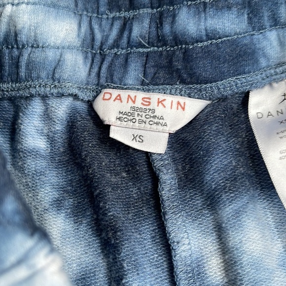 DANSKIN Cute Blue Tie Dye Sweat Shorts Size XS - Picture 6 of 7